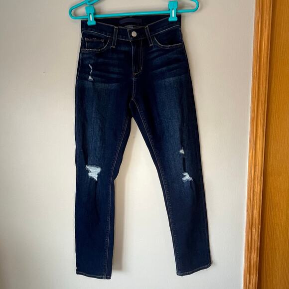 Joe's Jeans Dark Wash Distressed Bobby Mid Rise Tapered Boyfriend Jean Size W24 - Picture 14 of 14